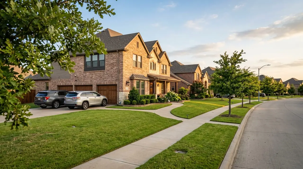 New-construction family homes in Mansfield, a fast-growing suburb southeast of Fort Worth